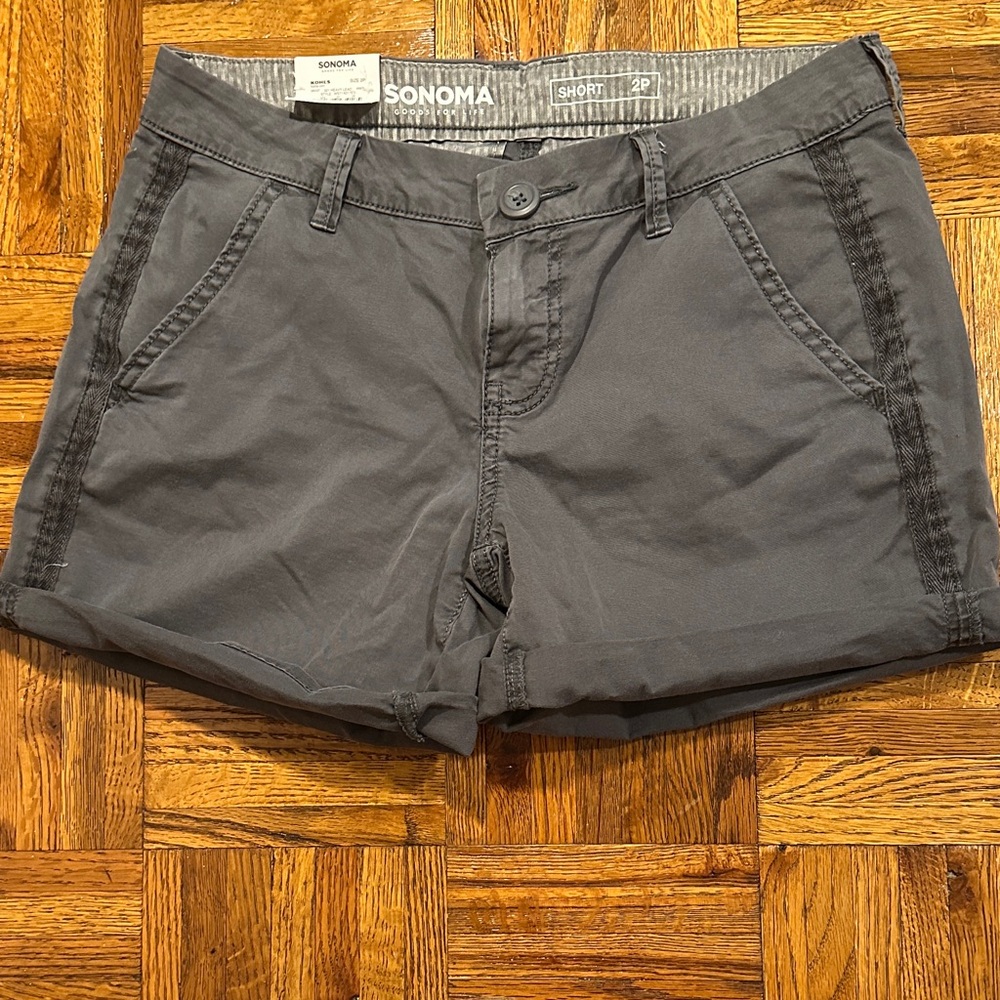 Sonoma Women's Charcoal Cargo Shorts